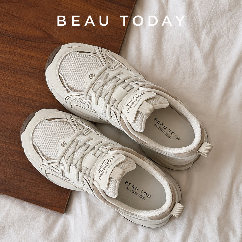 Leather Sneaker Care Kit - BEAUTODAY Chunky Sneakers Women Split Leather
